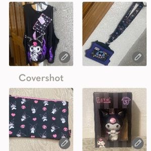 5X tank top+wristlet/bag 9.5x6”+Kuromi Makeup 5 brush caddy+🛸✨Lanyard